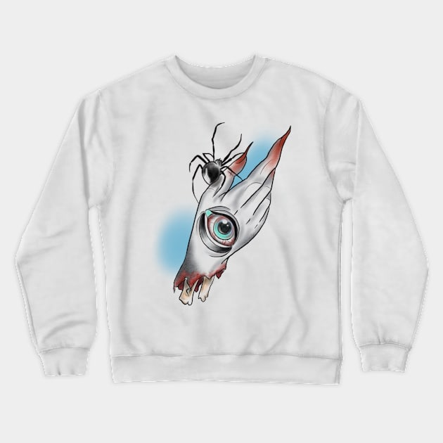 Creepy hand Crewneck Sweatshirt by OktInk